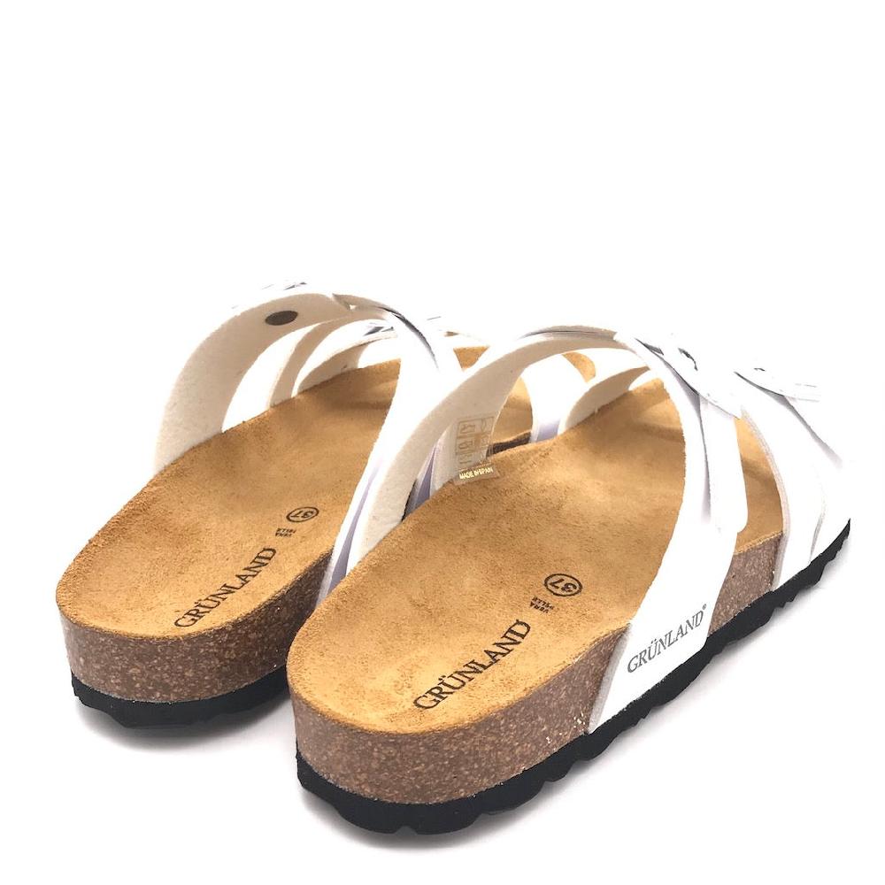 Zulian Calzature Ciabatta Sara fascia incrociata bianca In Linea