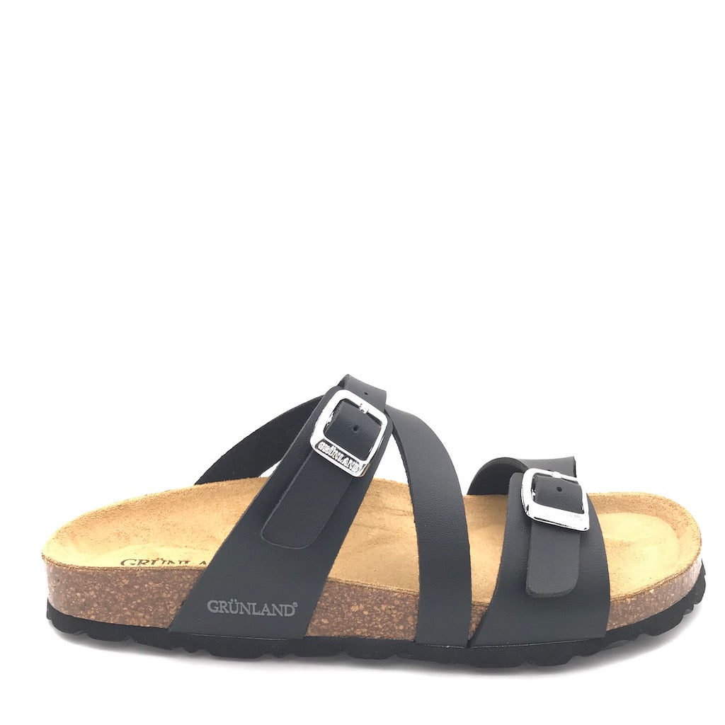 Zulian Calzature Ciabatta Sara fascia incrociata nera