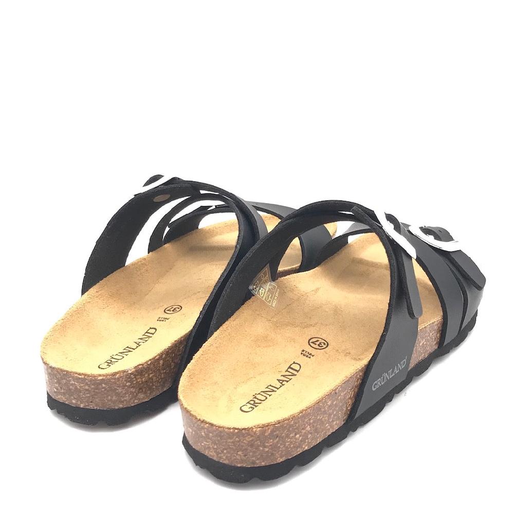 Zulian Calzature Ciabatta Sara fascia incrociata nera Qualità Garantita