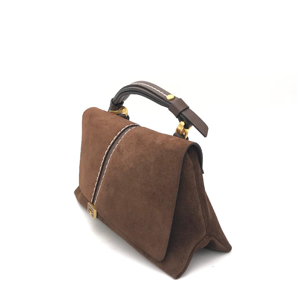 Zulian Calzature Borsa Kendall small camoscio marrone Prezzo Ridotto