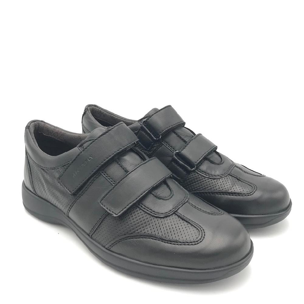 Zulian Calzature Scarpa strappo Season in nappa nera Saldi