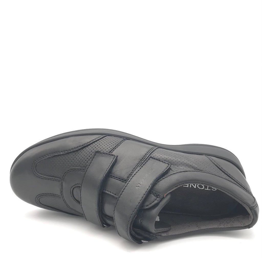 Zulian Calzature Scarpa strappo Season in nappa nera Saldi