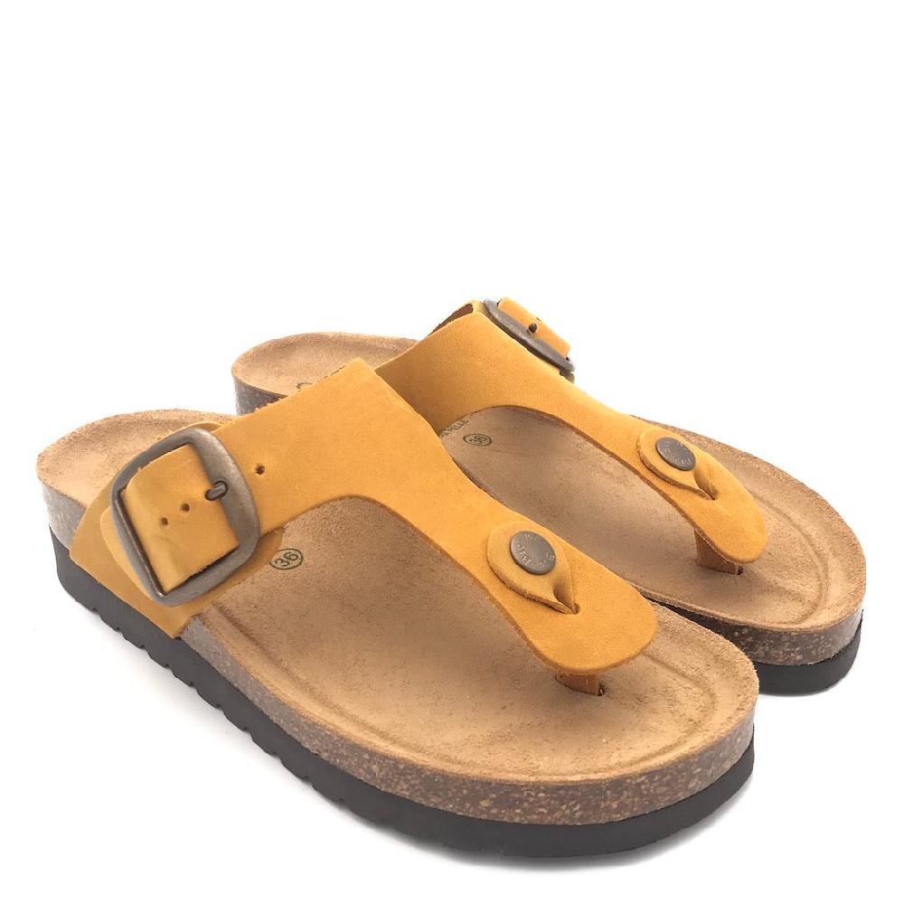 Zulian Calzature Ciabatta Hola infradito ocra In Linea