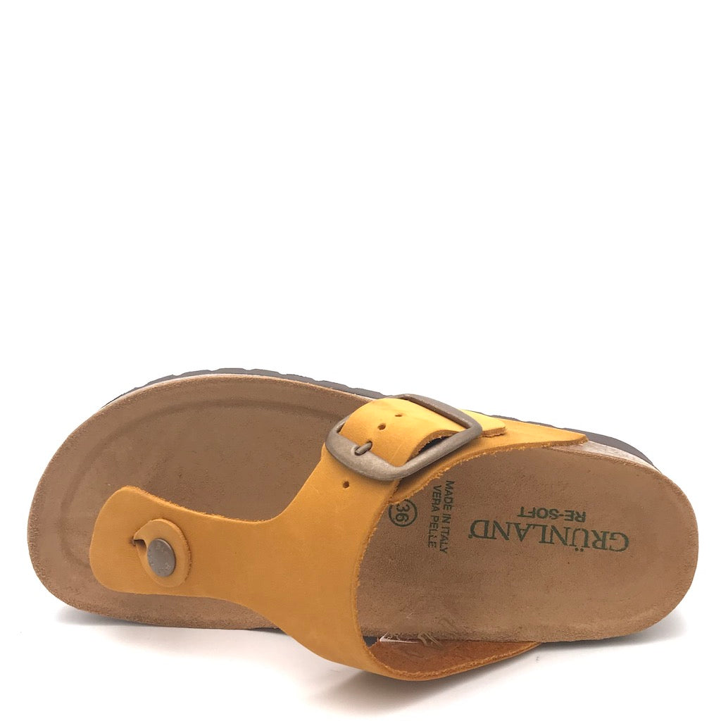 Zulian Calzature Ciabatta Hola infradito ocra In Linea