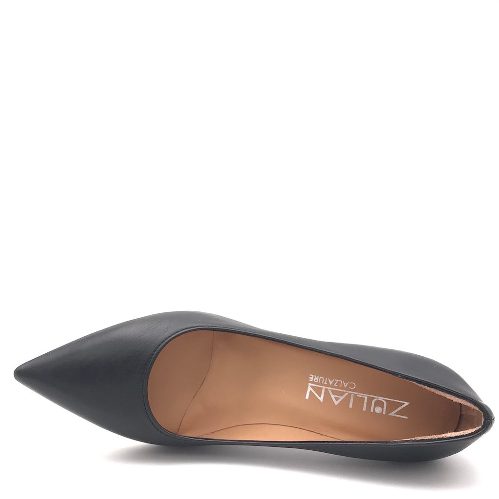 Zulian Calzature Decolletè Lory in nappa nera Spedizione Gratuita