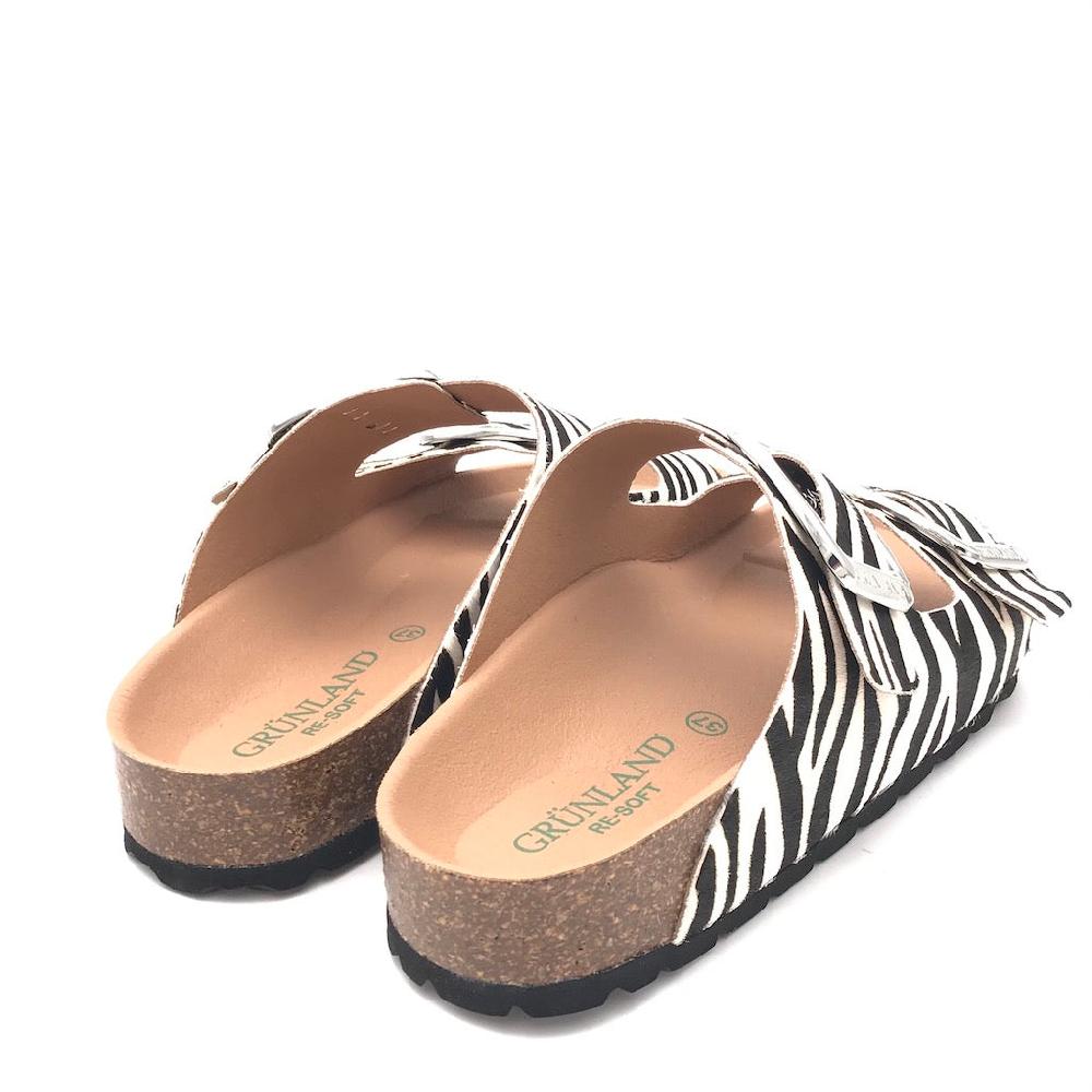 Zulian Calzature Ciabatta Enny doppia fibbia cavallino zebrato Negozi Online