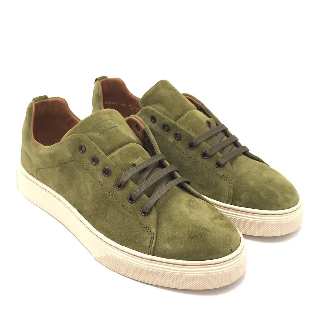 Zulian Calzature Sneakers in crosta foglia Prezzo Ridotto