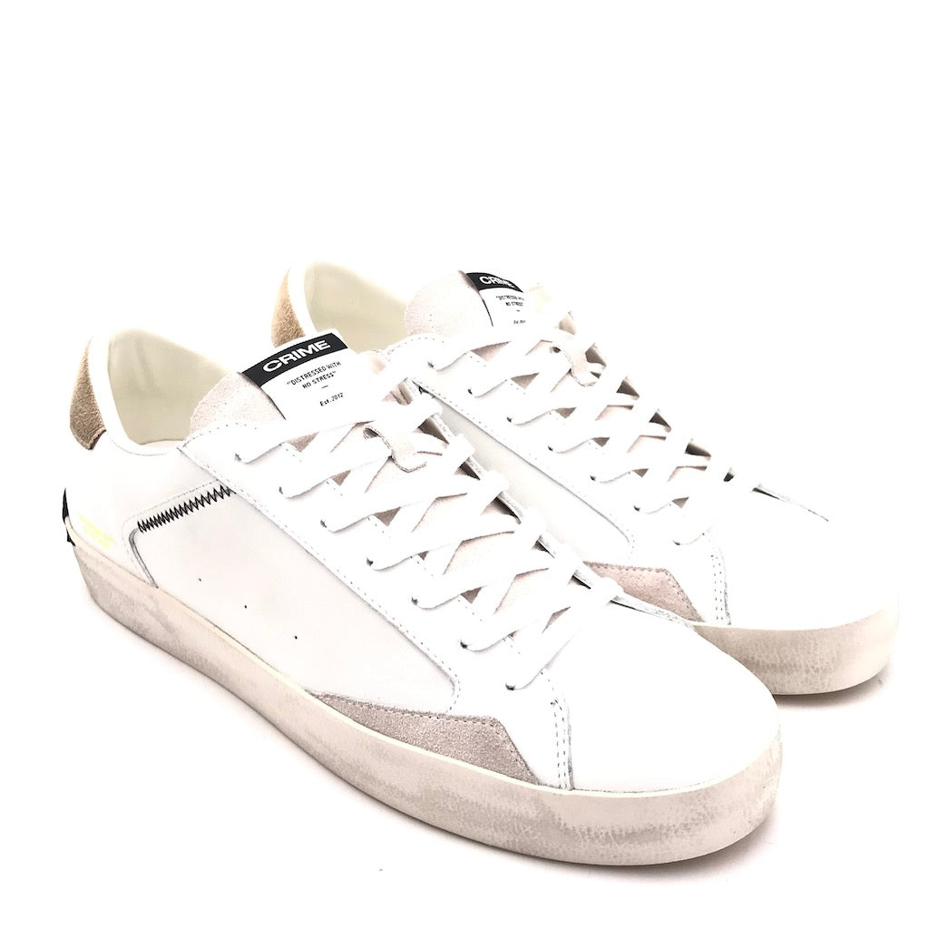 Zulian Calzature Sneakers Distrassed bianco-beige Negozio