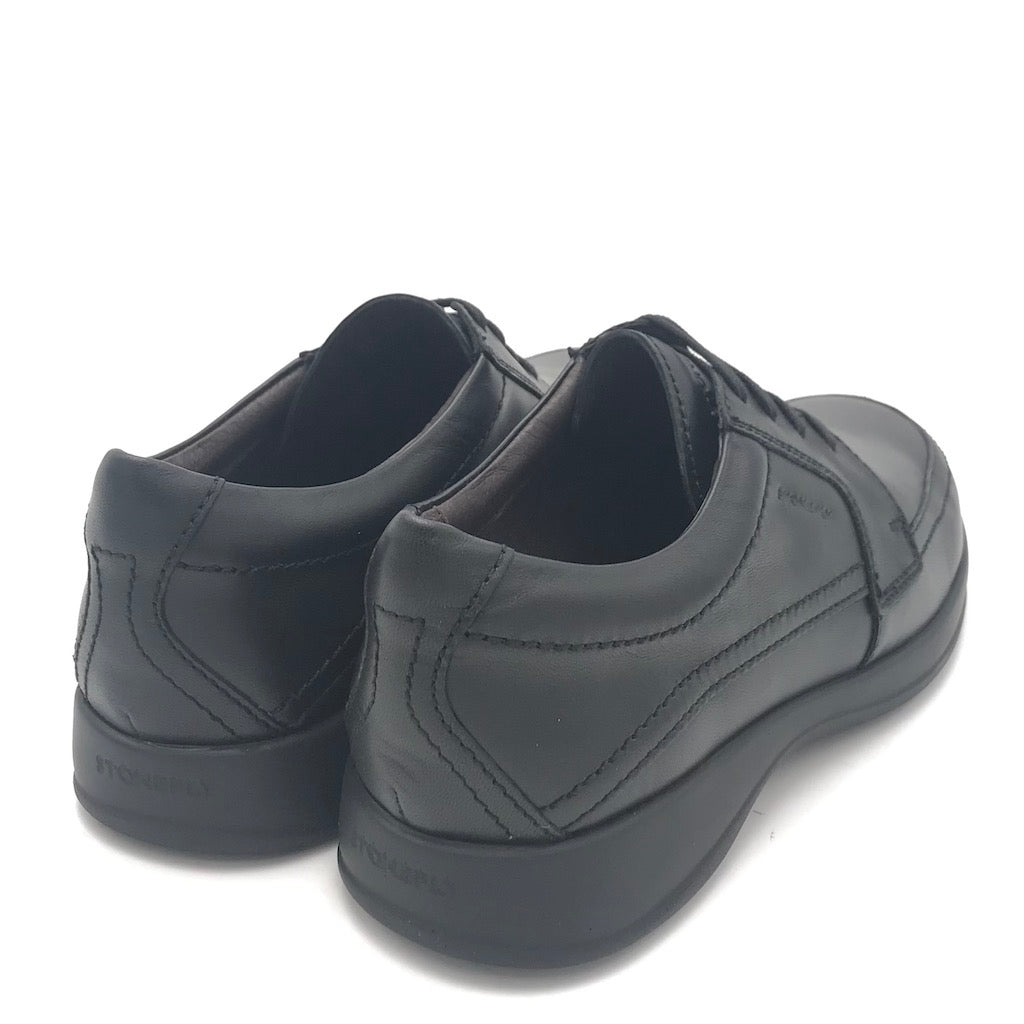 Zulian Calzature Scarpa Season allacciata in nappa nera Vendite Flash