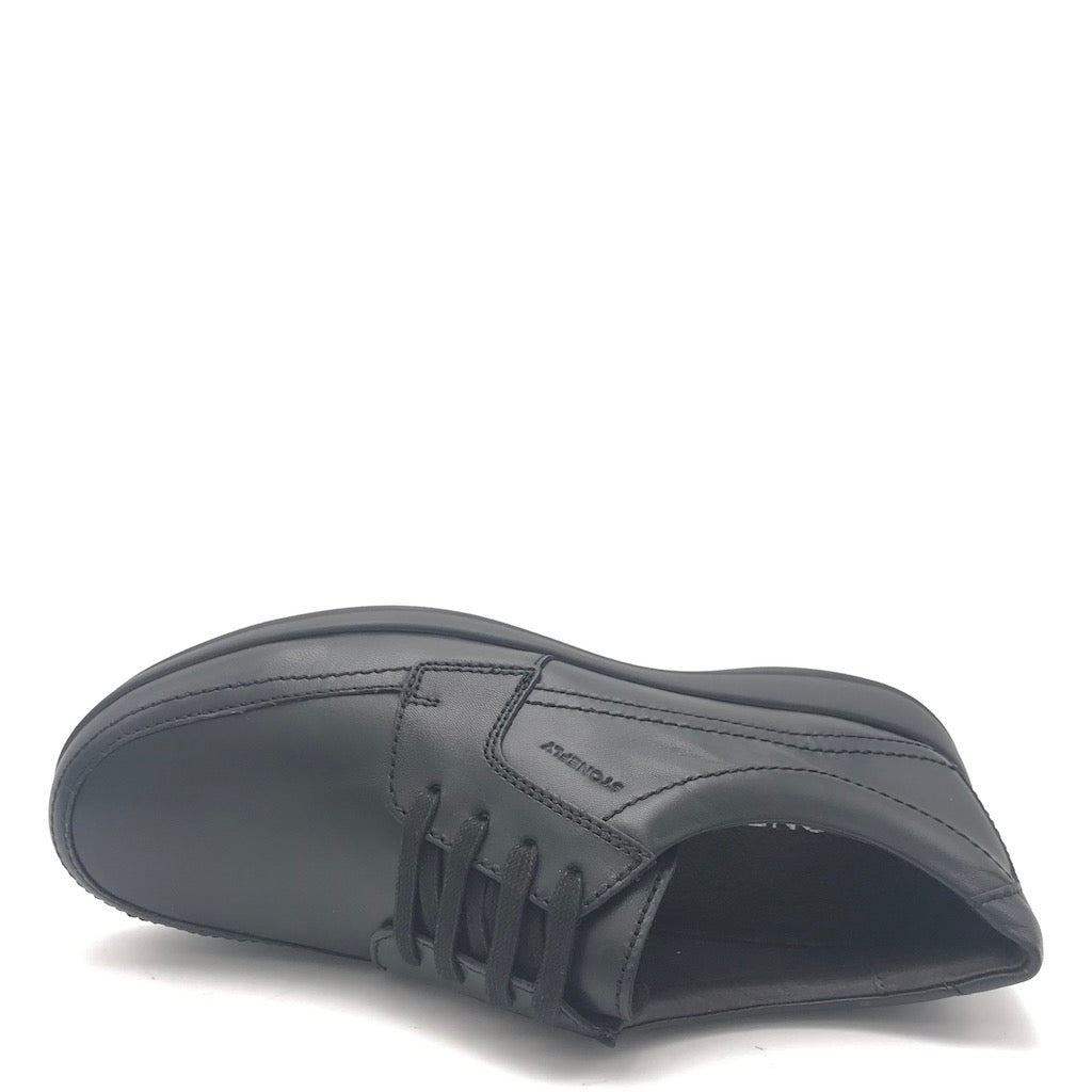 Zulian Calzature Scarpa Season allacciata in nappa nera Vendite Flash
