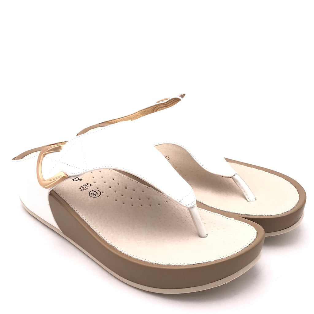 Zulian Calzature Ciabatta infradito Dira bianca Nuova