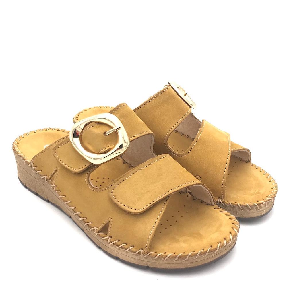 Zulian Calzature Ciabatta Palo ocra Qualità Garantita