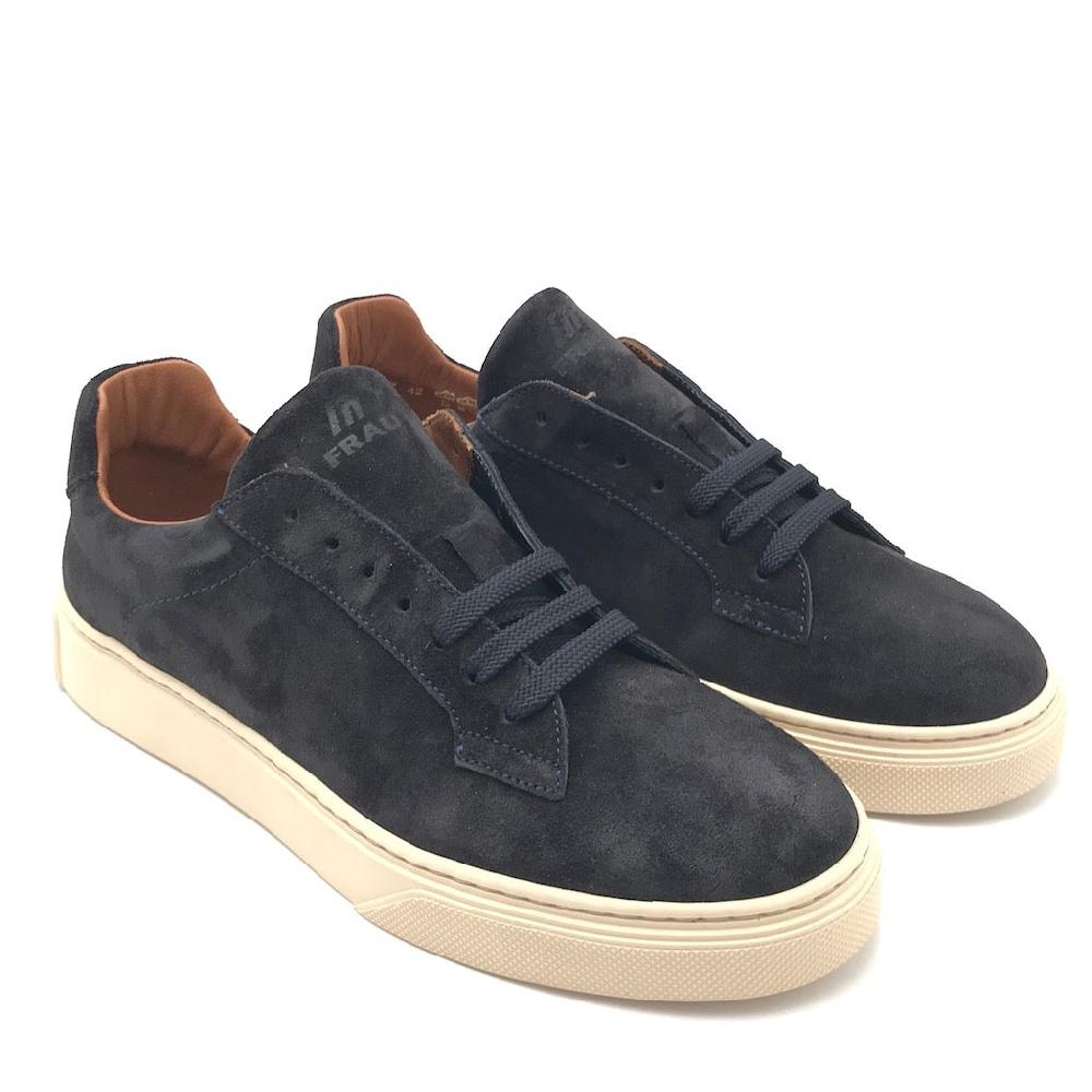 Zulian Calzature Sneakers in crosta blu Saldi Di Fabbrica