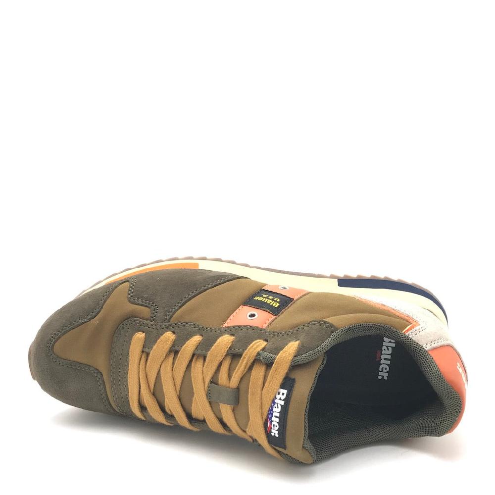 Zulian Calzature Sneakers Queens01 green-ochre In Saldo