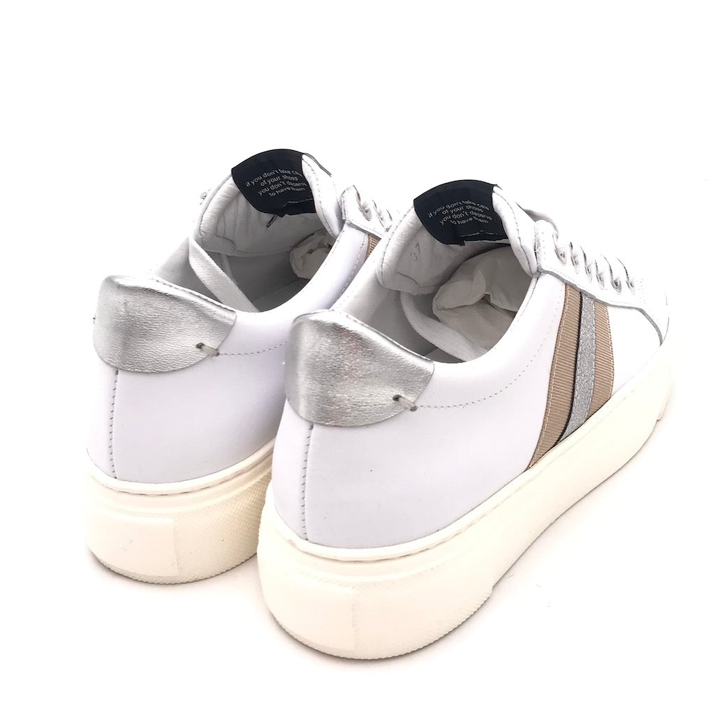 Zulian Calzature Sneakers in pelle bianca Spedizione Gratuita