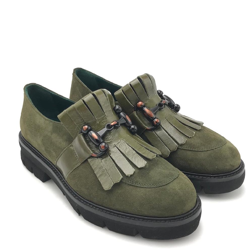 Zulian Calzature Mocassino in camoscio verde bosco Consegna Veloce