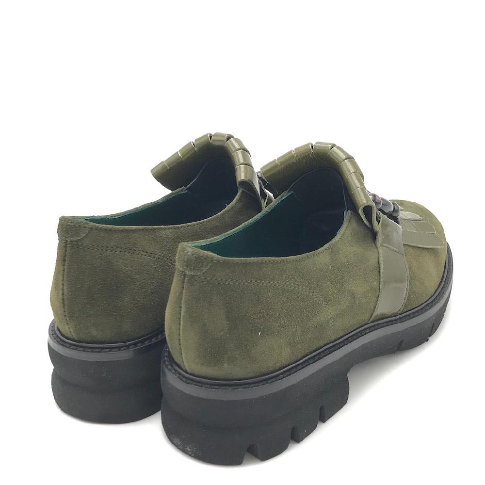 Zulian Calzature Mocassino in camoscio verde bosco Consegna Veloce