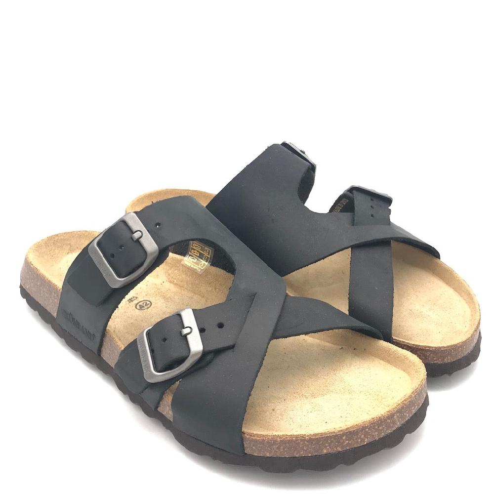 Zulian Calzature Ciabatta incrociata Bobo nera Economico