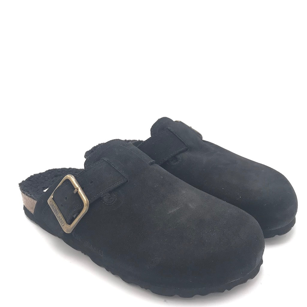 Zulian Calzature Ciabatta Sara shearling nero Vendita