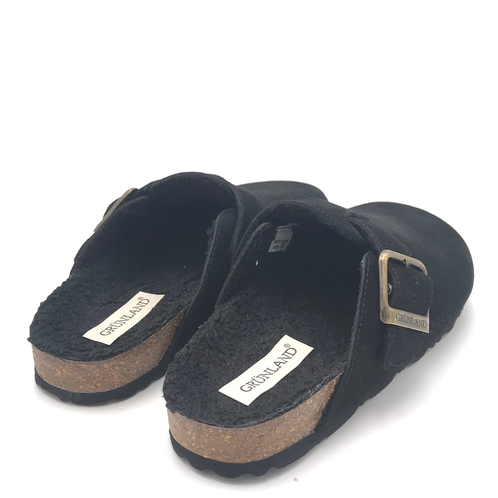 Zulian Calzature Ciabatta Sara shearling nero Vendita