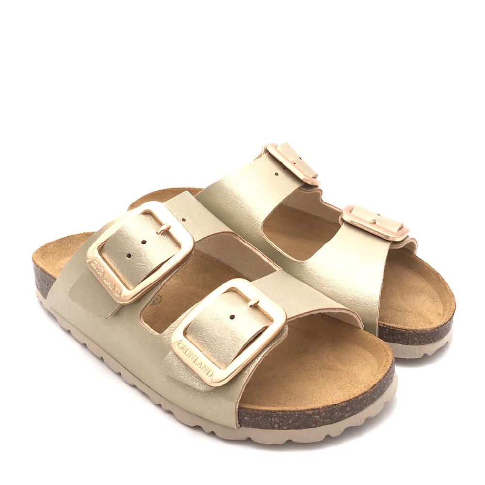 Zulian Calzature Ciabatta Sara doppia fibbia platino Shopping Online