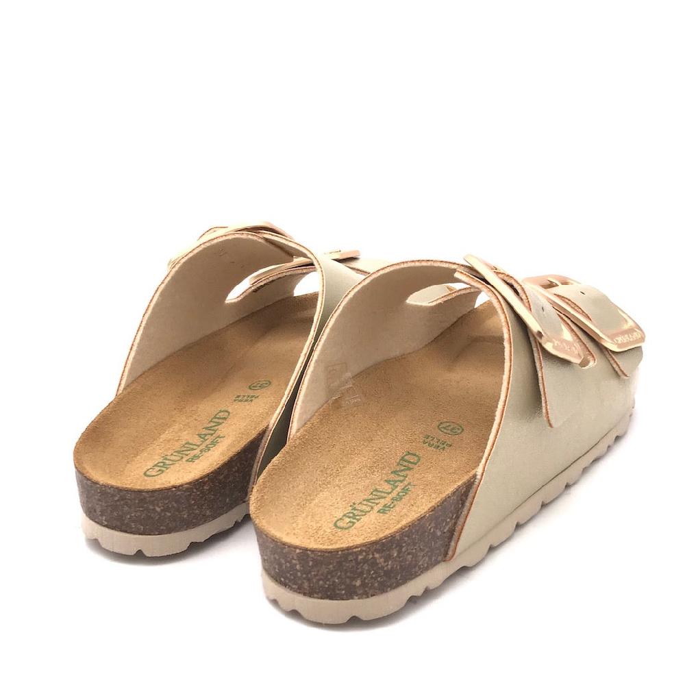 Zulian Calzature Ciabatta Sara doppia fibbia platino Shopping Online