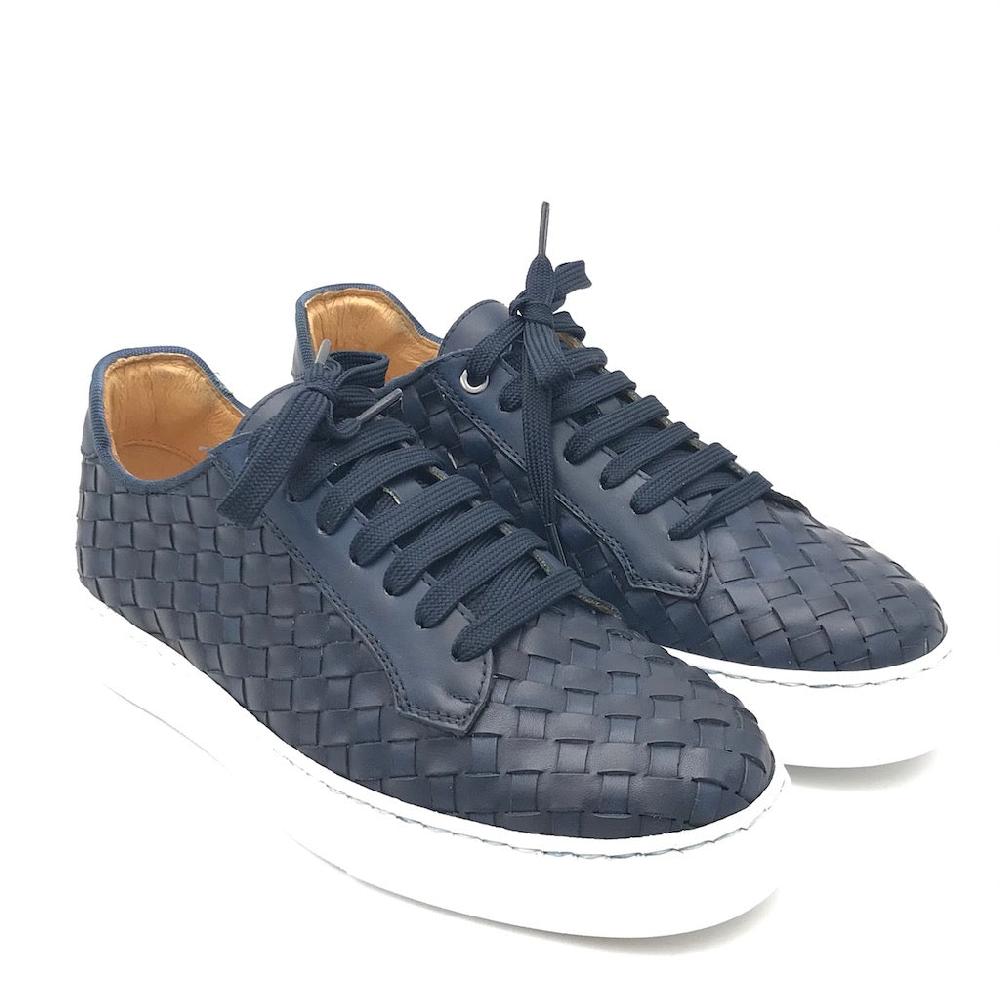 Zulian Calzature Sneakers intrecciata blu In Linea