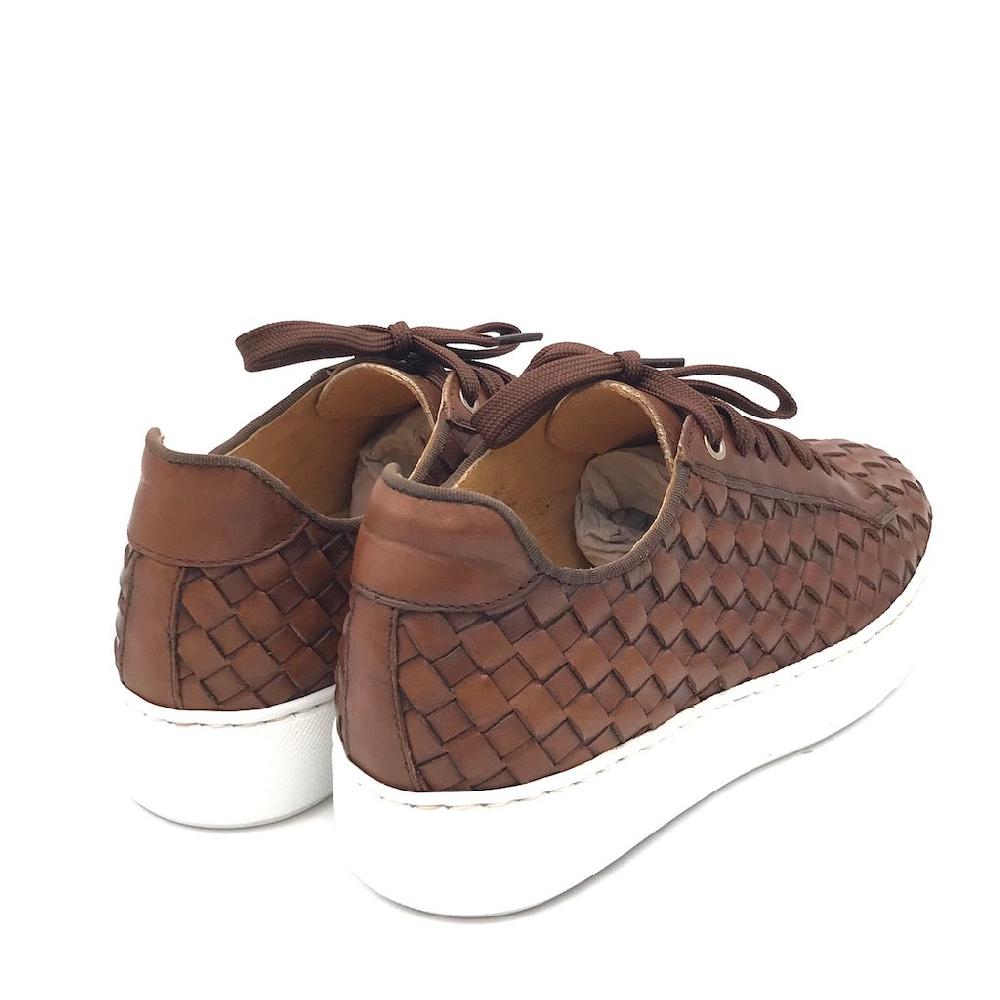 Zulian Calzature Sneakers intrecciata cuoio Nuovo