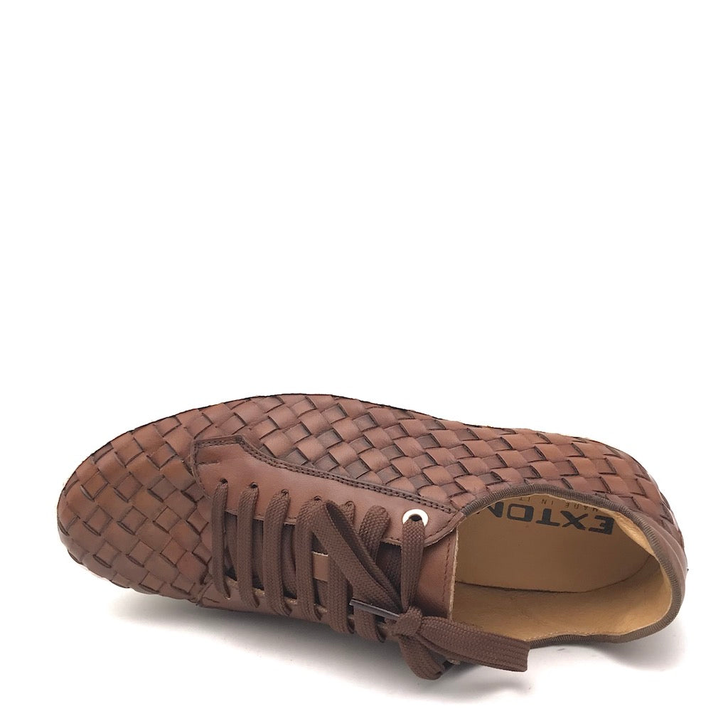 Zulian Calzature Sneakers intrecciata cuoio Nuovo
