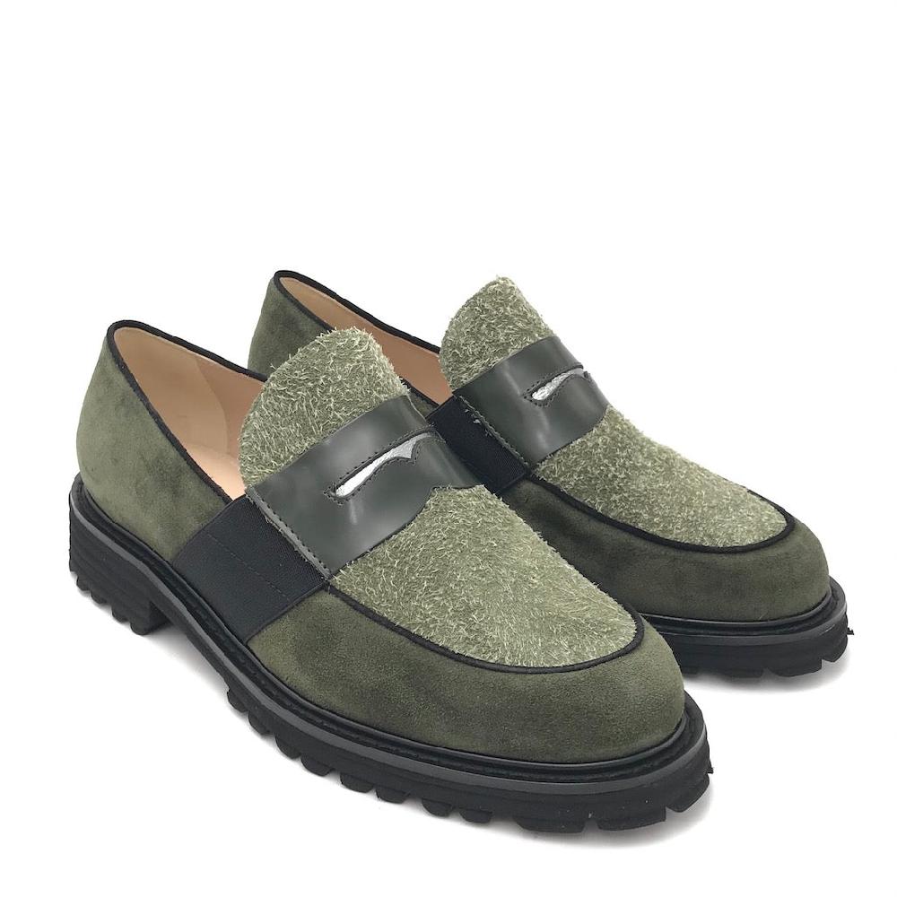Zulian Calzature Mocassino Lina verde Prezzo Ridotto