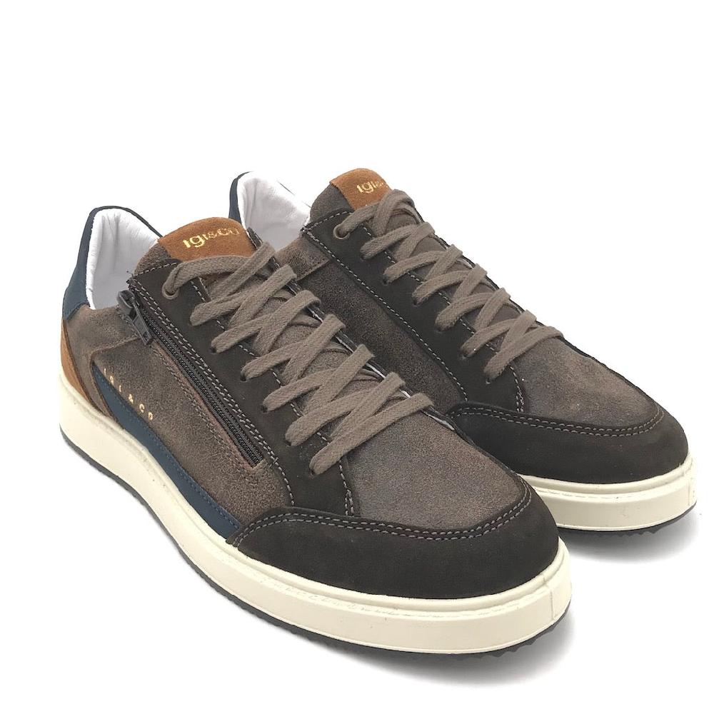 Zulian Calzature Sneakers Santiago camoscio marrone-blu Negozio