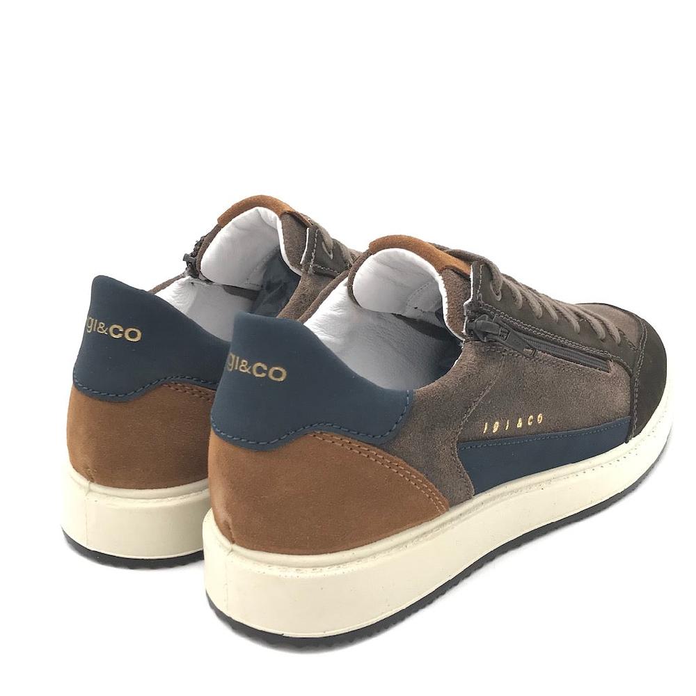 Zulian Calzature Sneakers Santiago camoscio marrone-blu Negozio
