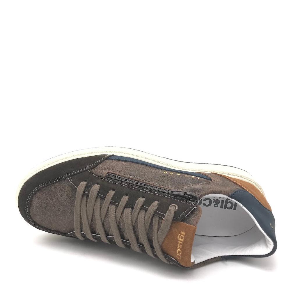 Zulian Calzature Sneakers Santiago camoscio marrone-blu Negozio