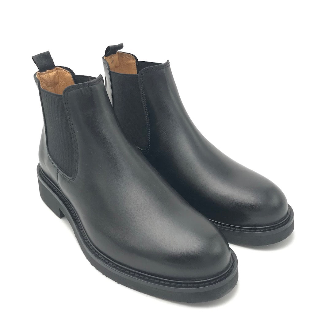 Zulian Calzature Stivaletto beatles in pelle nera Italia
