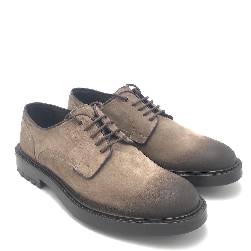 Zulian Calzature Allacciata in crosta anticata taupe 2025