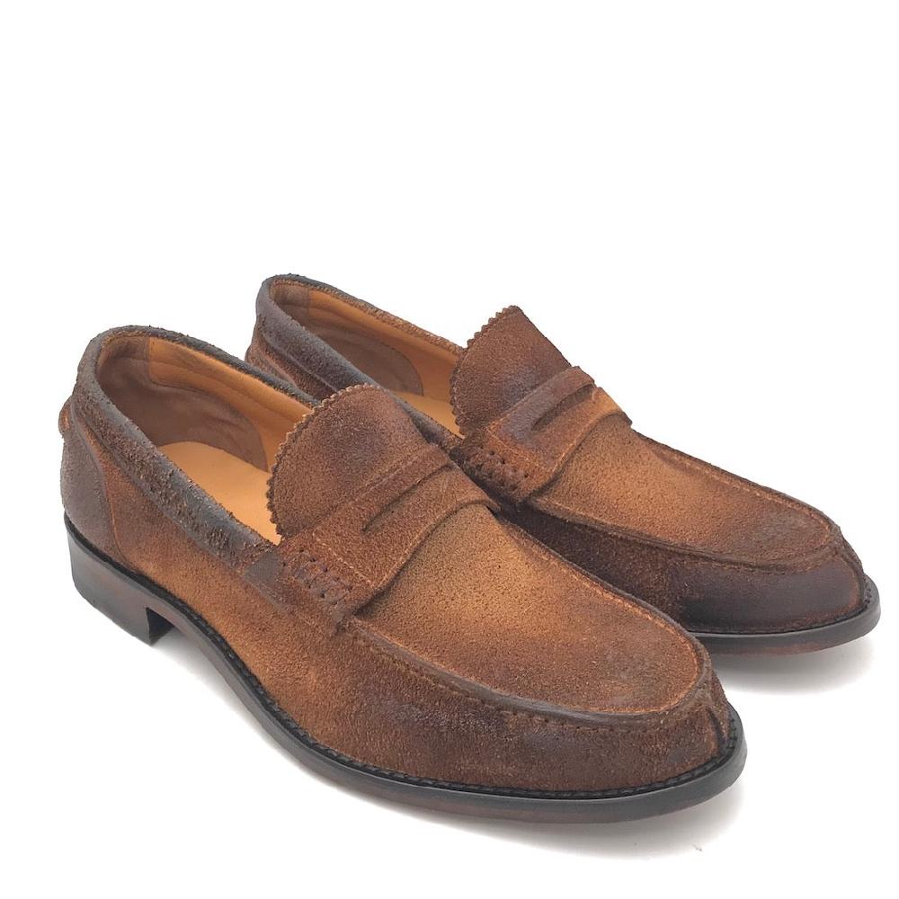 Zulian Calzature Mocassino college in crosta tabacco Nuovo