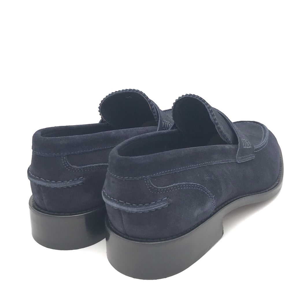 Zulian Calzature Mocassino college in crosta blu Qualità
