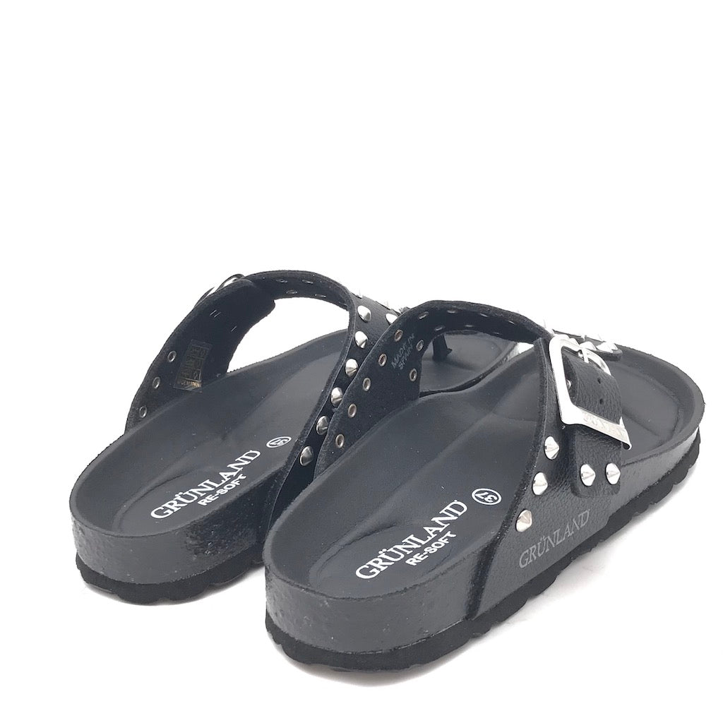 Zulian Calzature Ciabatta Sara infradito nera borchie Fino Al -60%