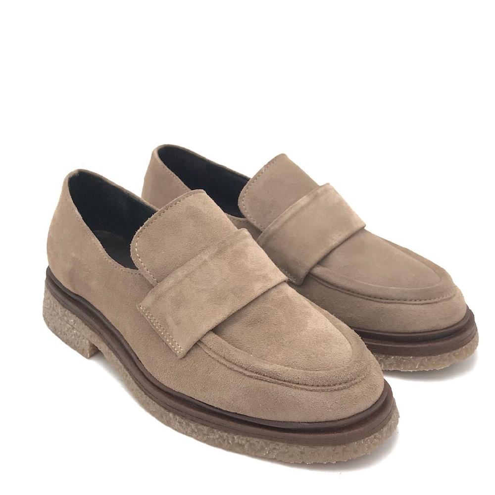 Zulian Calzature Mocassino Kipp in crosta taupe Saldi