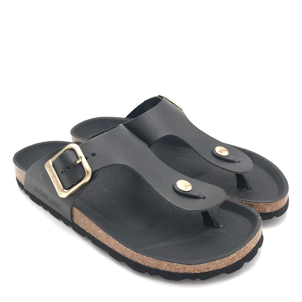 Zulian Calzature Ciabatta Sara infradito pelle nera Negozio