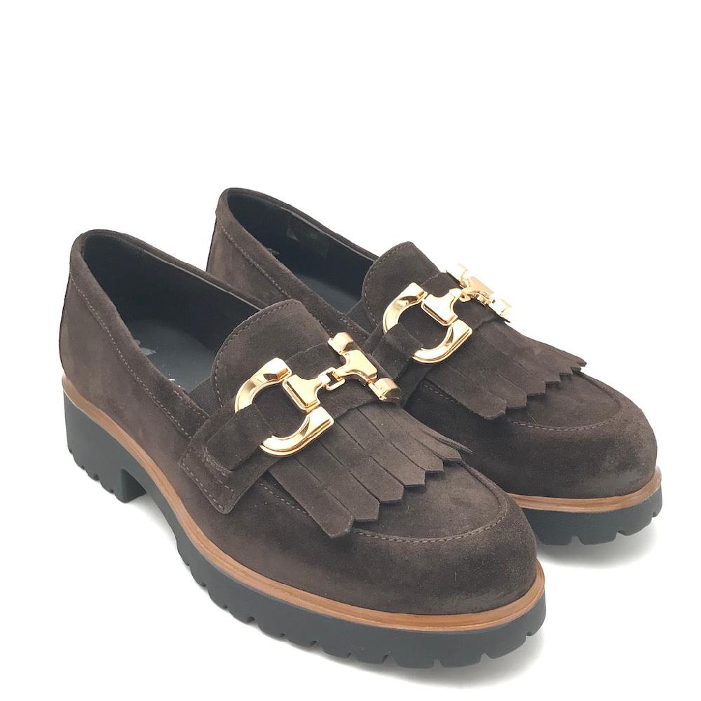 Zulian Calzature Mocassino in camoscio marrone Italia