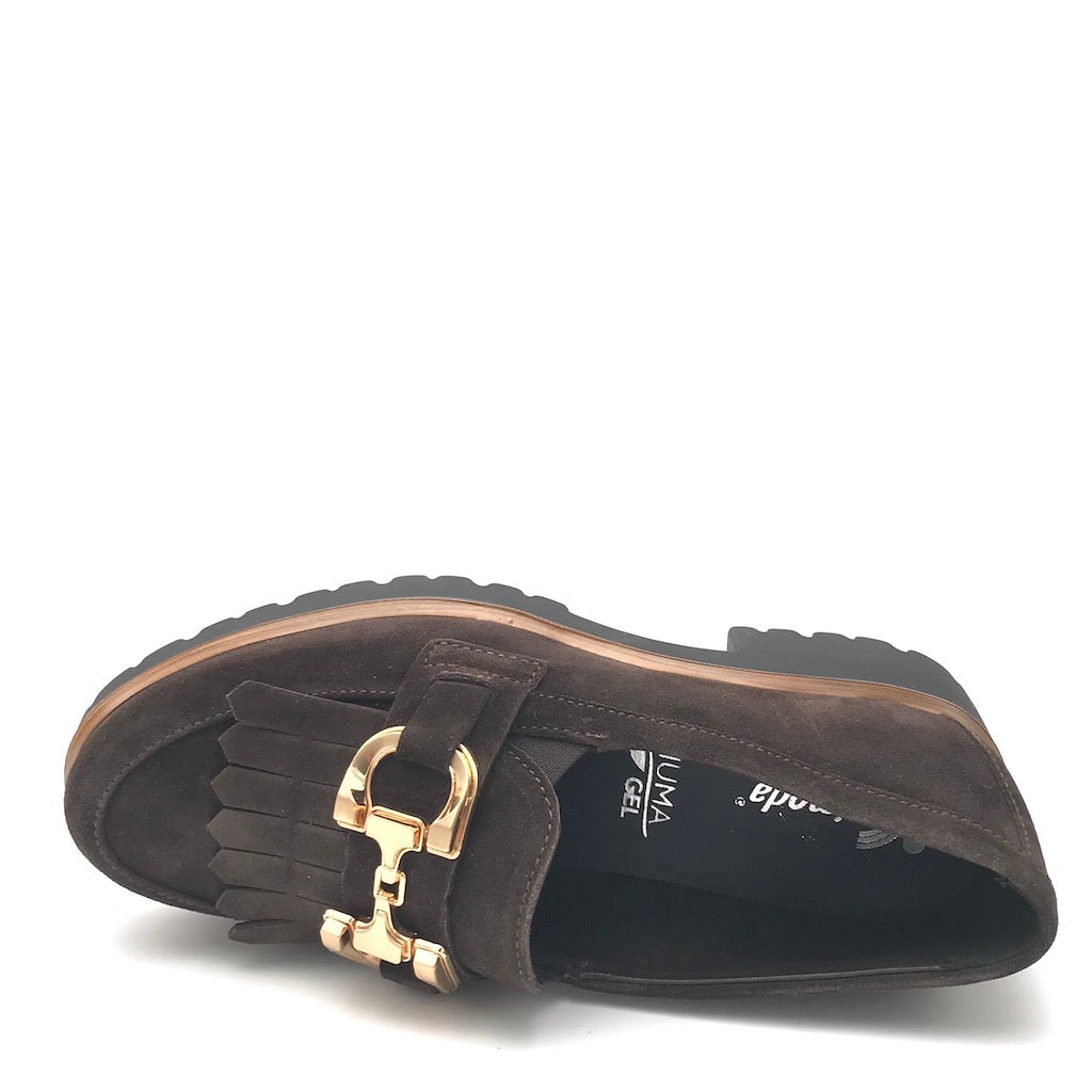 Zulian Calzature Mocassino in camoscio marrone Italia
