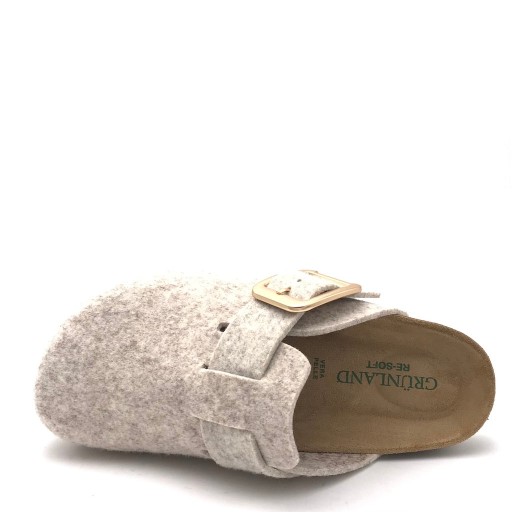 Zulian Calzature Ciabatta Sara in lana cotta marmo Nuovo
