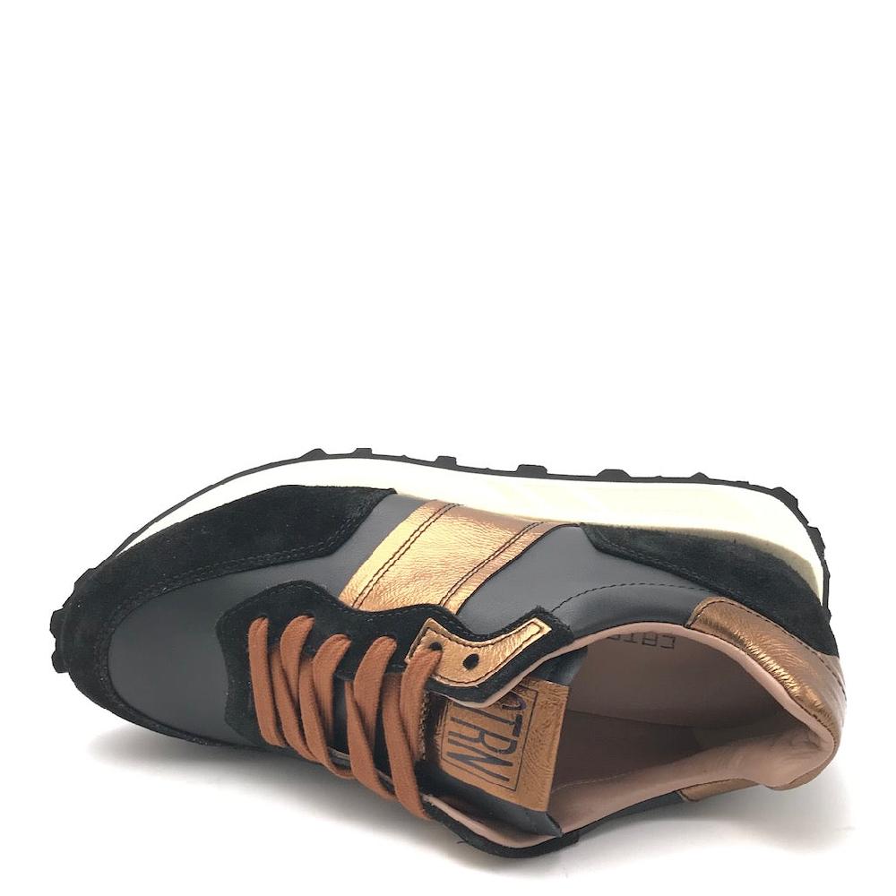 Zulian Calzature Sneakers running nero-bronzo Prezzo Ridotto