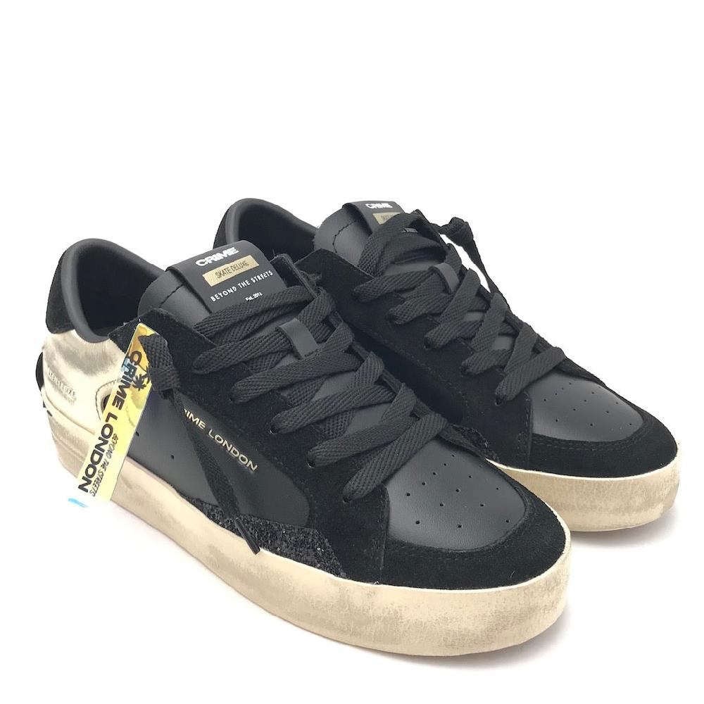 Zulian Calzature Sneakers SK8 Delux nera-oro Sconto