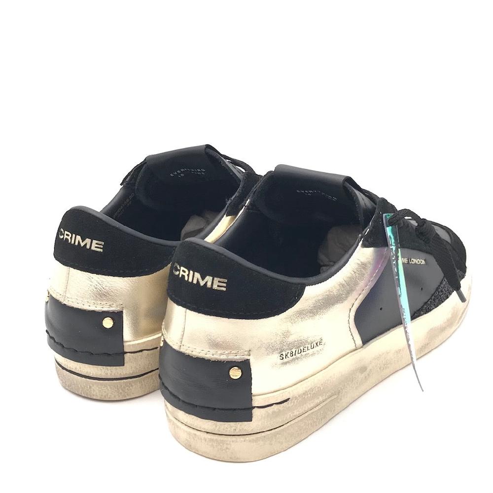 Zulian Calzature Sneakers SK8 Delux nera-oro Sconto