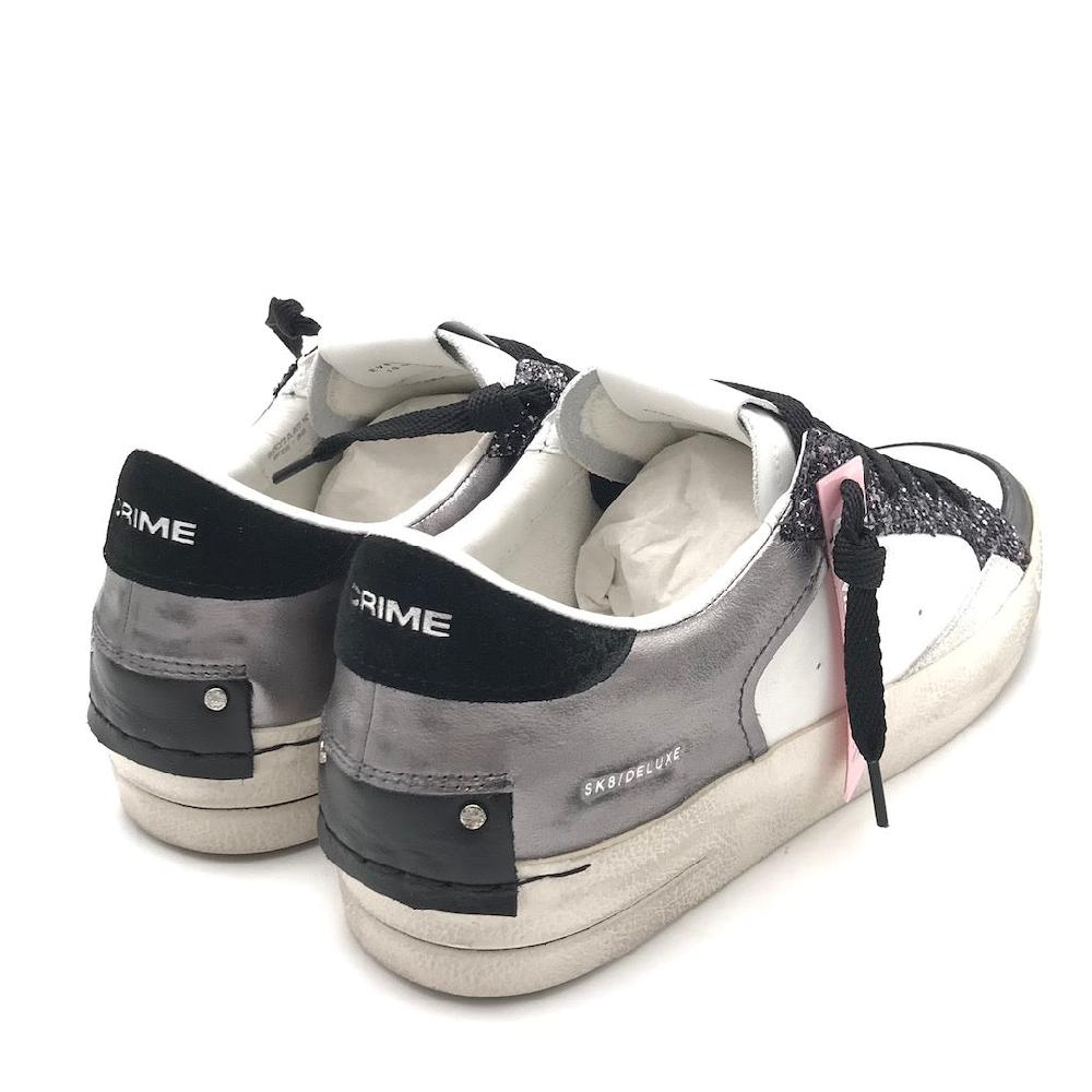 Zulian Calzature Sneakers SK8 Delux bianca-antracite Offerta
