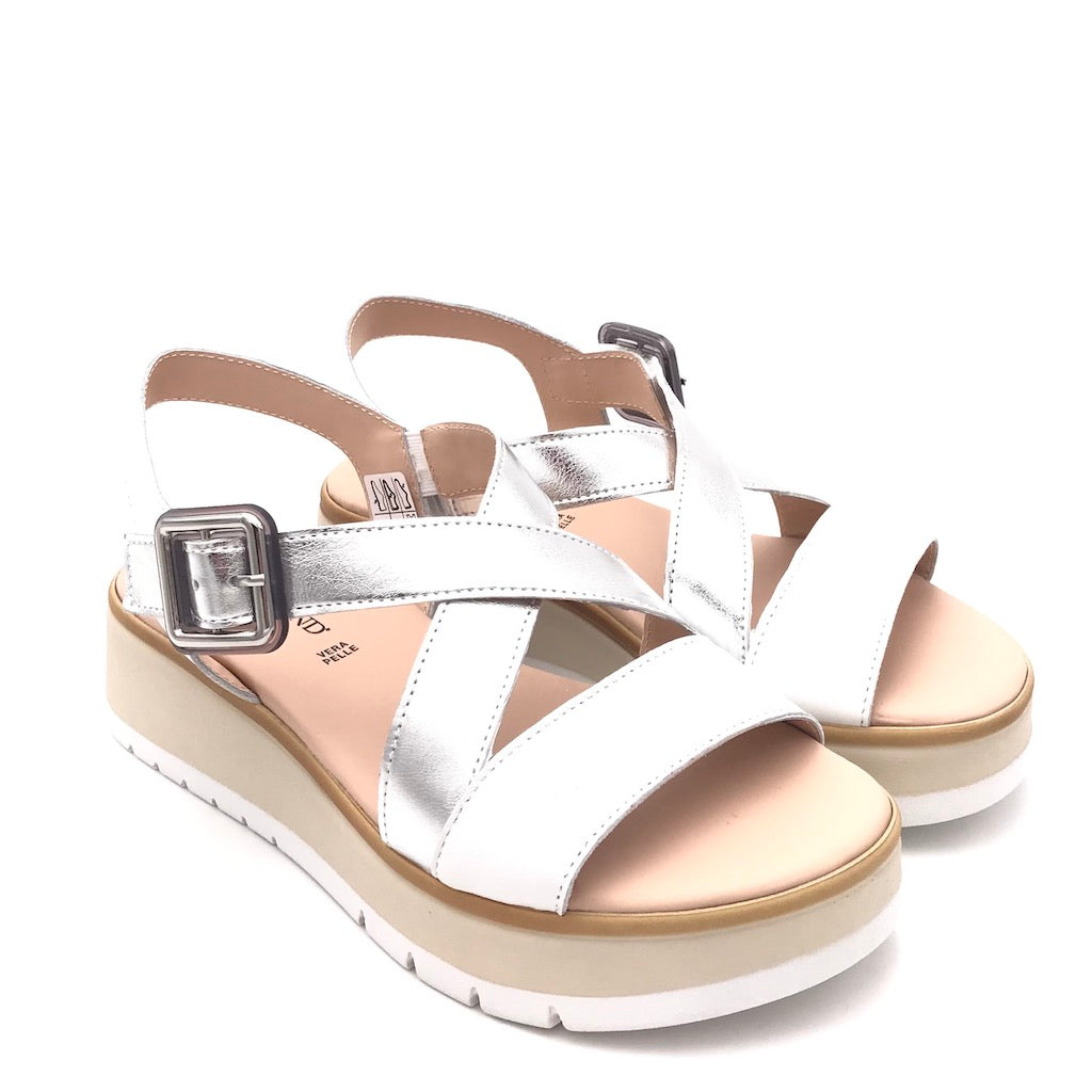 Zulian Calzature Sandalo Fasi bianco-argento Saldi