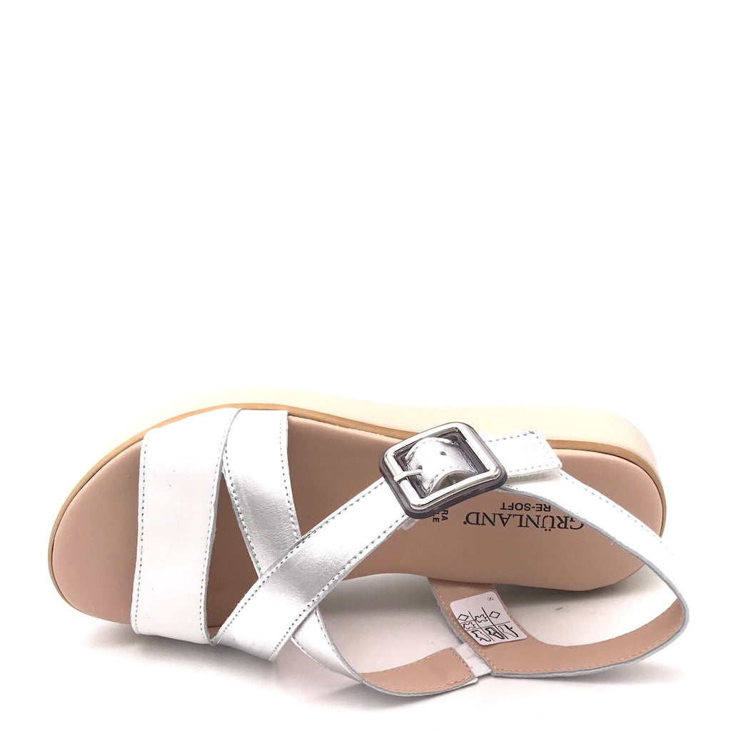 Zulian Calzature Sandalo Fasi bianco-argento Saldi
