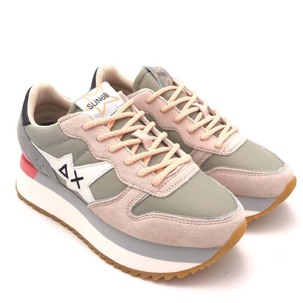 Zulian Calzature Sneakers Big Stargirl printed logo grigio chiaro Saldi Di Fabbrica